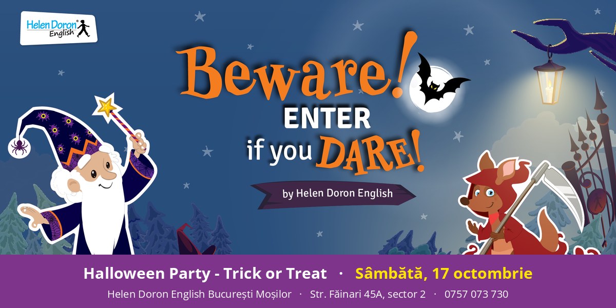 Halloween Party - Trick or Treat la Helen Doron English București Moșilor, sâmbătă 17 octombrie 2026